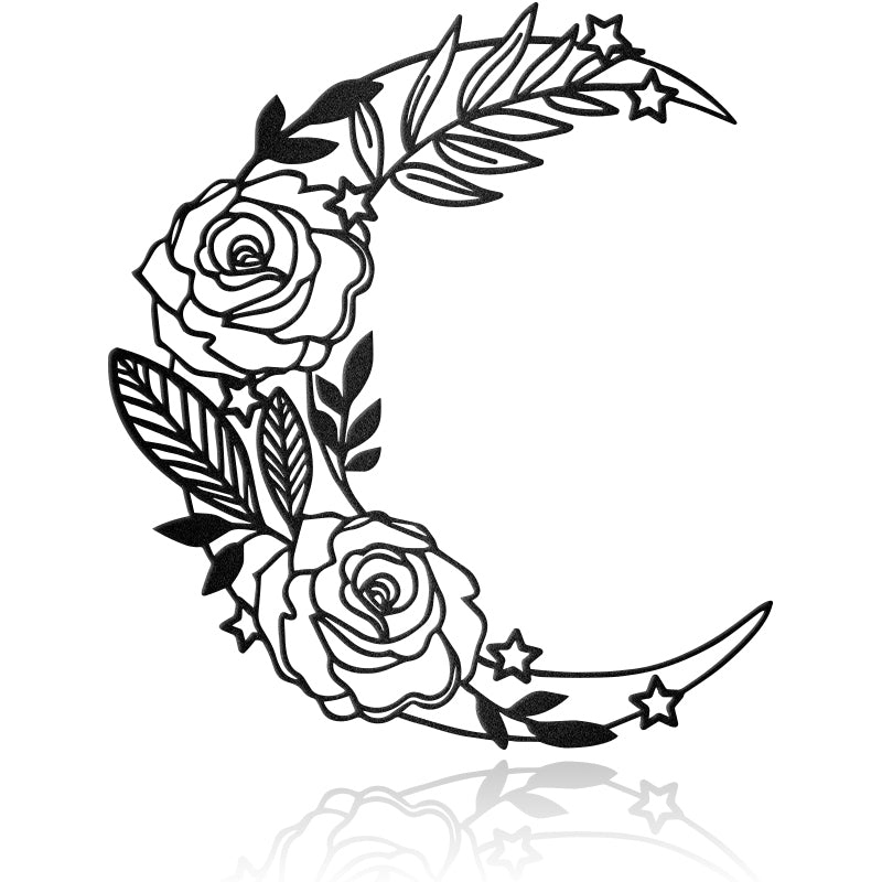 Moon Of Metal Flower Metal Wall Art