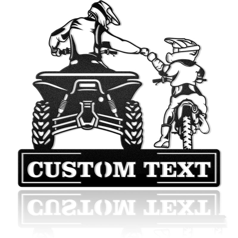 Motorcycle Motocross Gift For Dad Father'S Day Metal Wall Art Decor