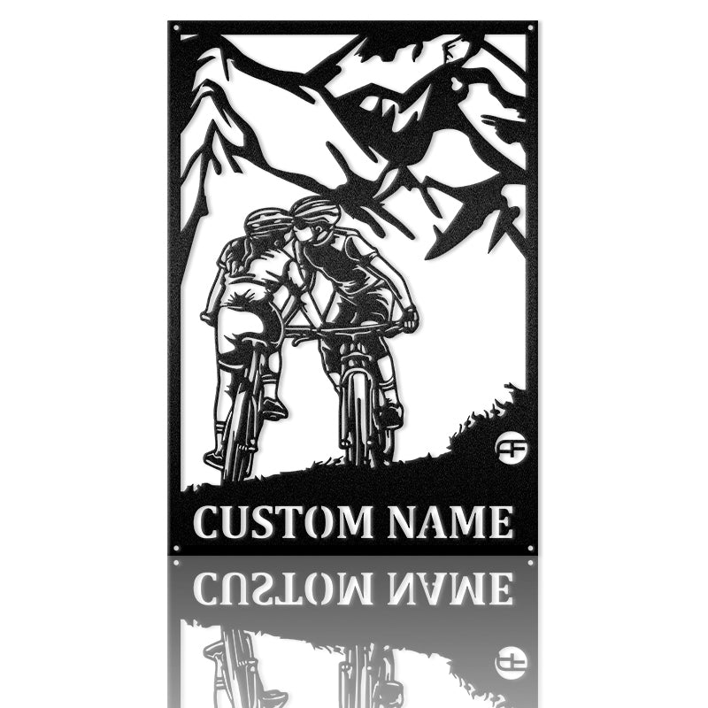 Mountain Scene Frame Couple Custom Metal Wall Art