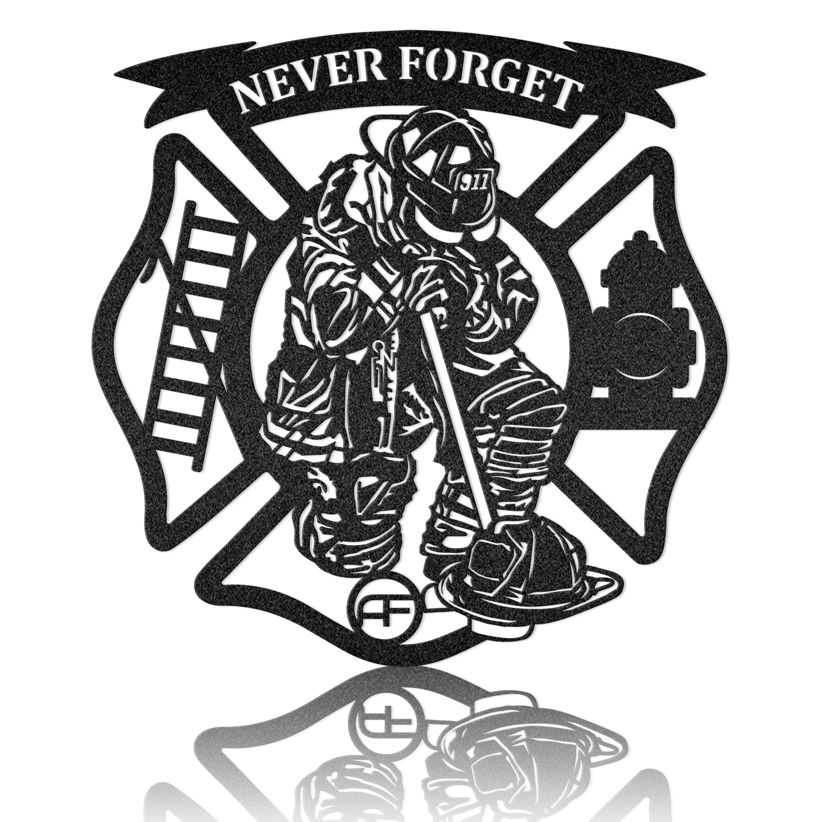 Hero Firefighter Versionii Metal Art Sign