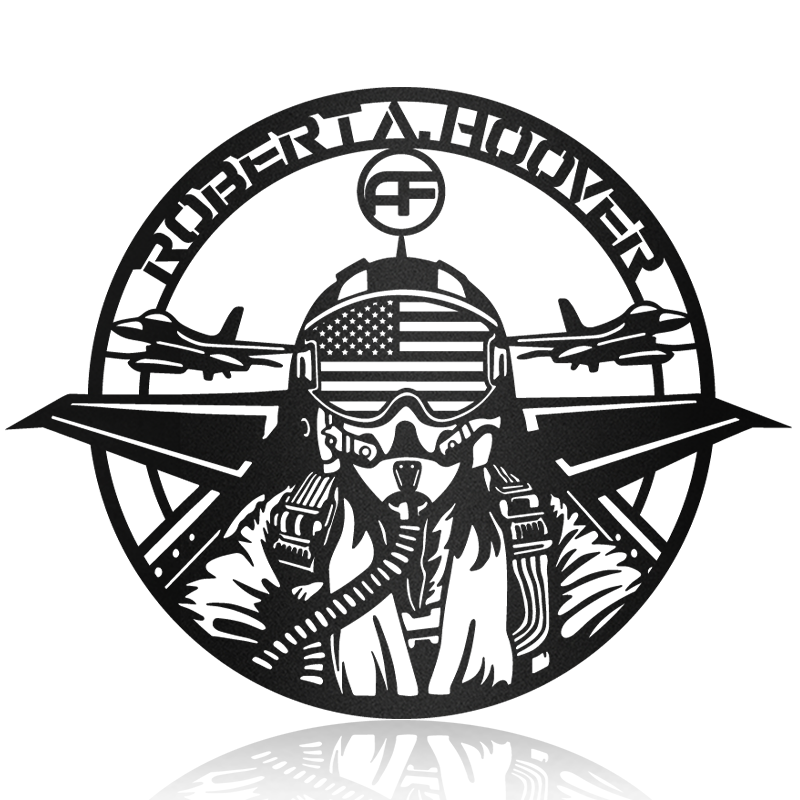 Air Force Veteran Pilot Metal Wall Art