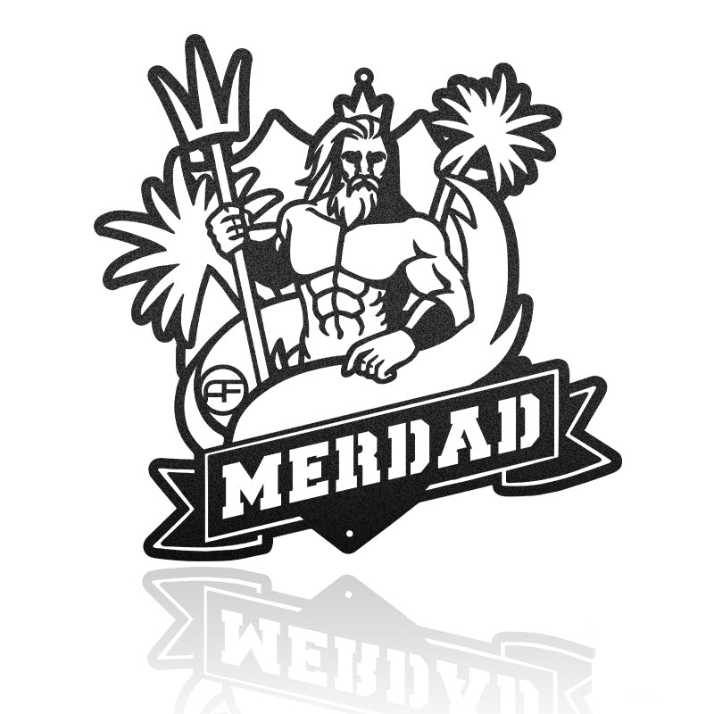 Merdad Nautical Trident King Metal Art Sign