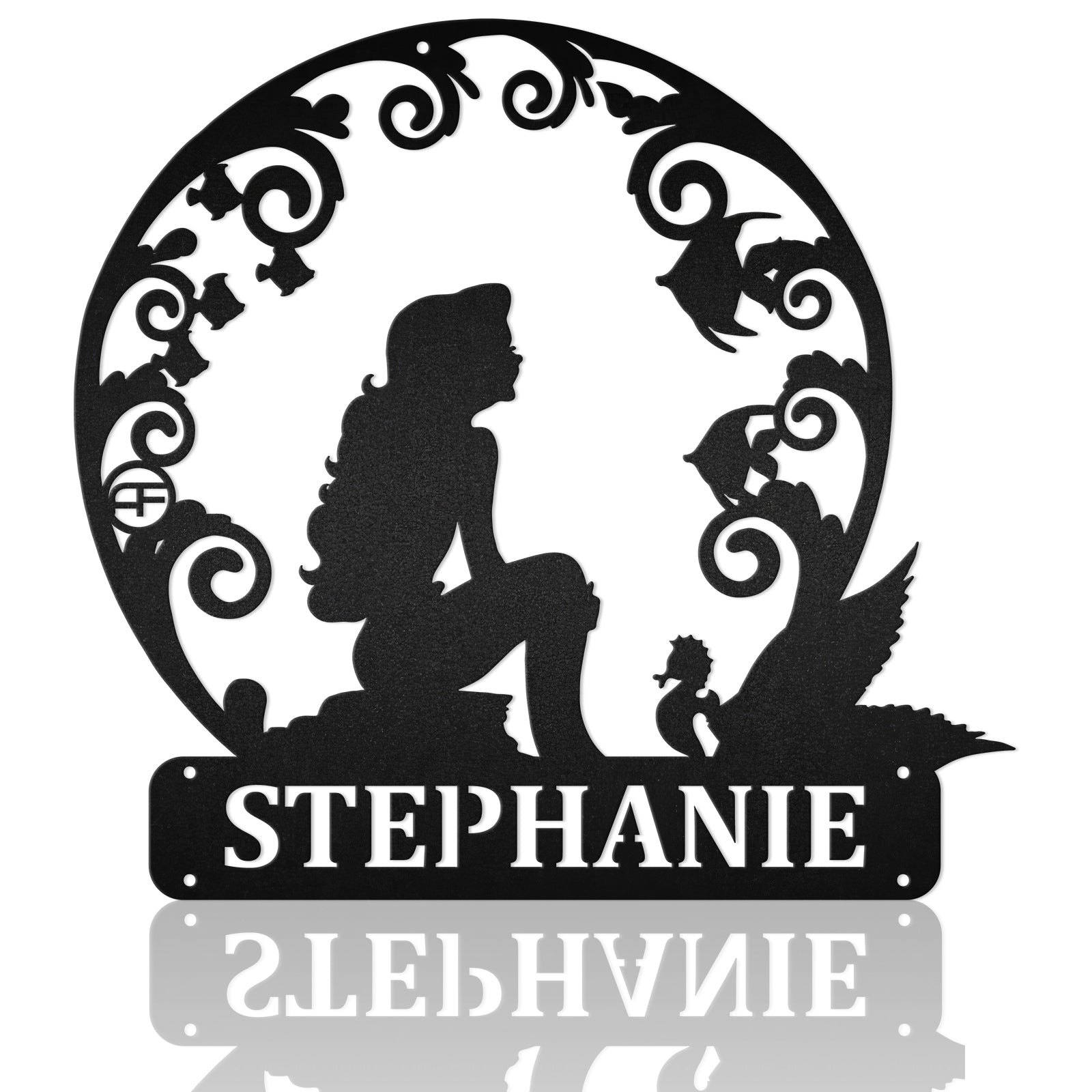 Part-Time Mermaid Nautical Vibe Metal Art Sign