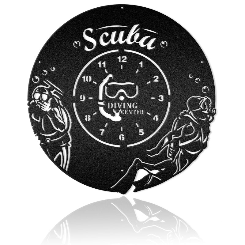 Scuba Diving With Boat Nautical Metal Wall Art