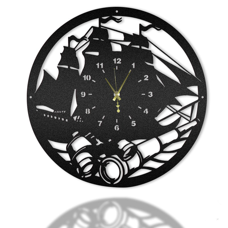 Vintage Binoculars Boat Nautical Wall Art Clock