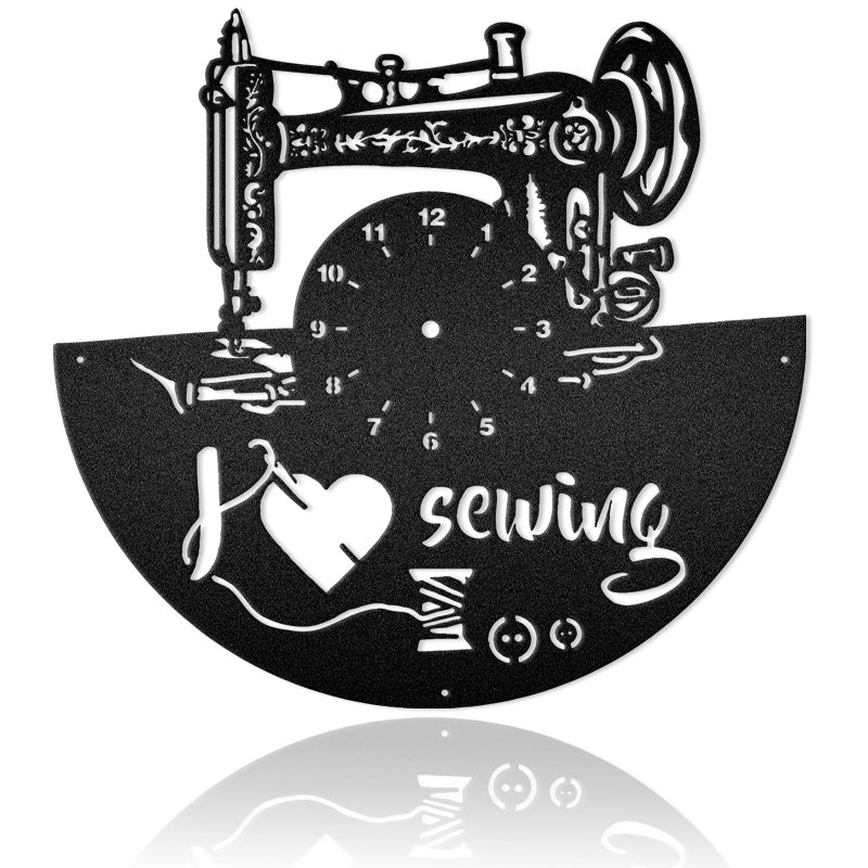 I Love Sewing Metal Wall Art