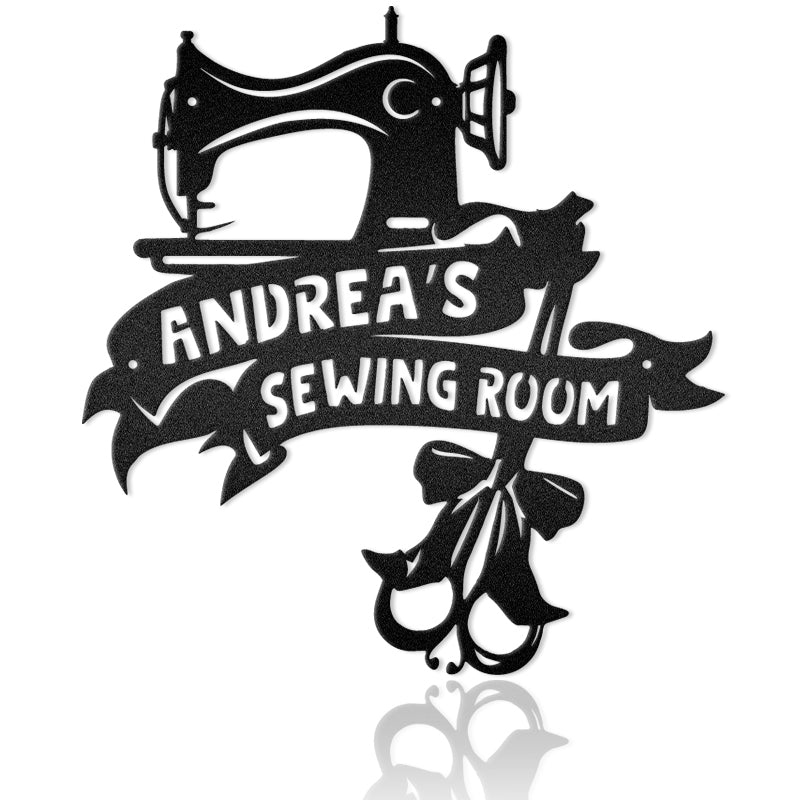 Personalized Sewing Room Metal Art Sign