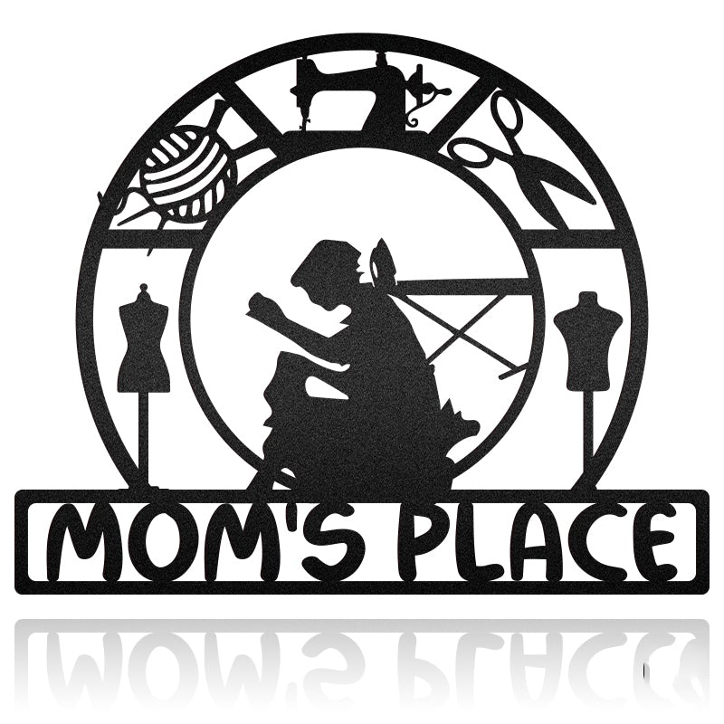 Mom'S Sewing Room Metal Art Sign