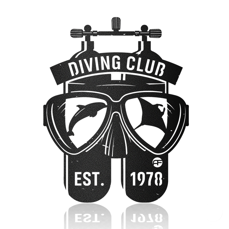 Diving Club Est Custom Nautical Metal Art Sign