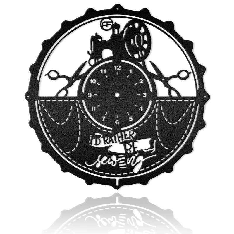 I Rather Be Sewing Decor Metal Wall Art