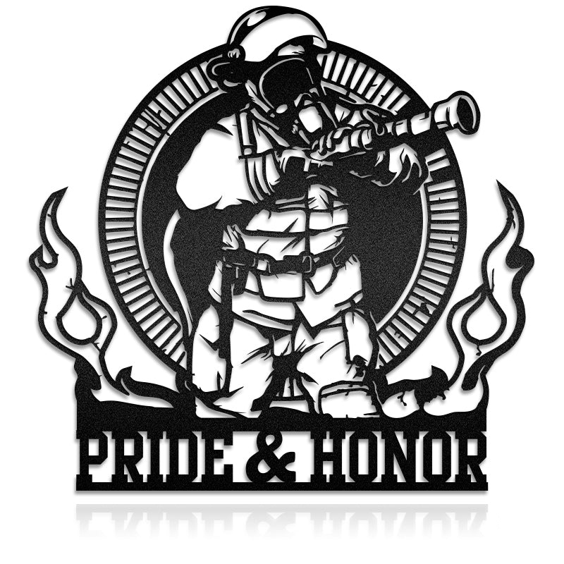 Pride & Honor Firefighter Metal Wall Art