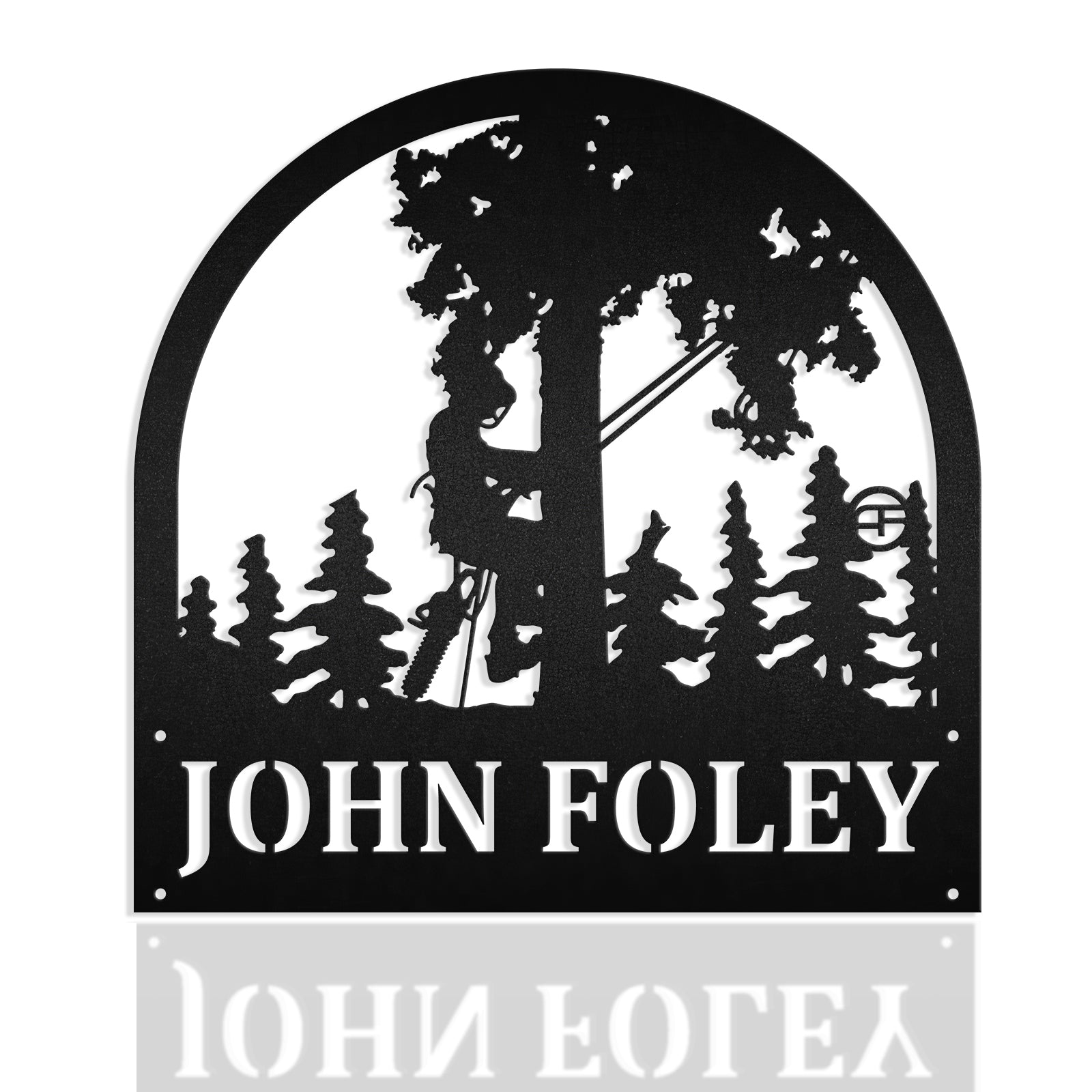 Logger Job Metal Wall Art