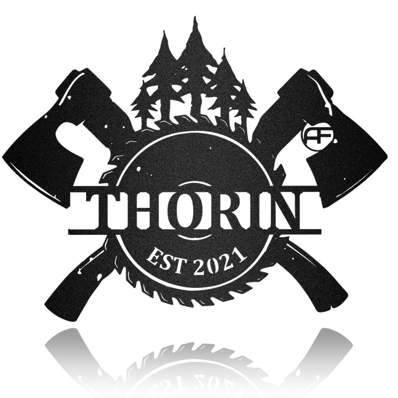 Logger Lumberjack Wall Decor Metal Wall Art