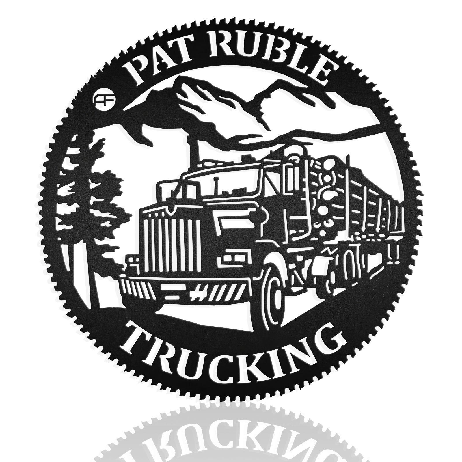 Log Trucking, Big Rig, 18 Wheeler Metal Wall Art