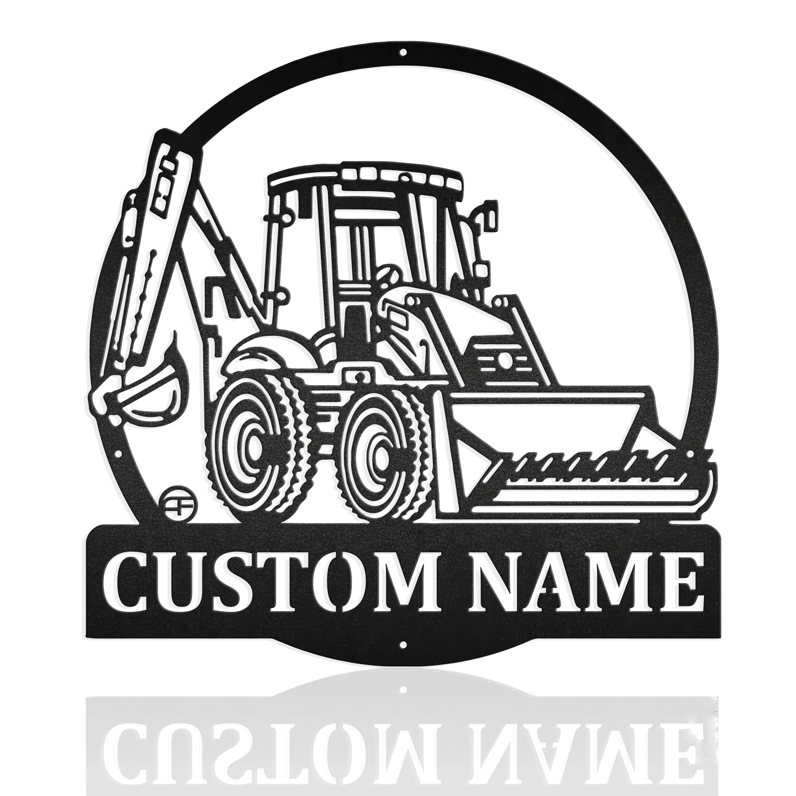 Construction Machine Decor Metal Wall Art