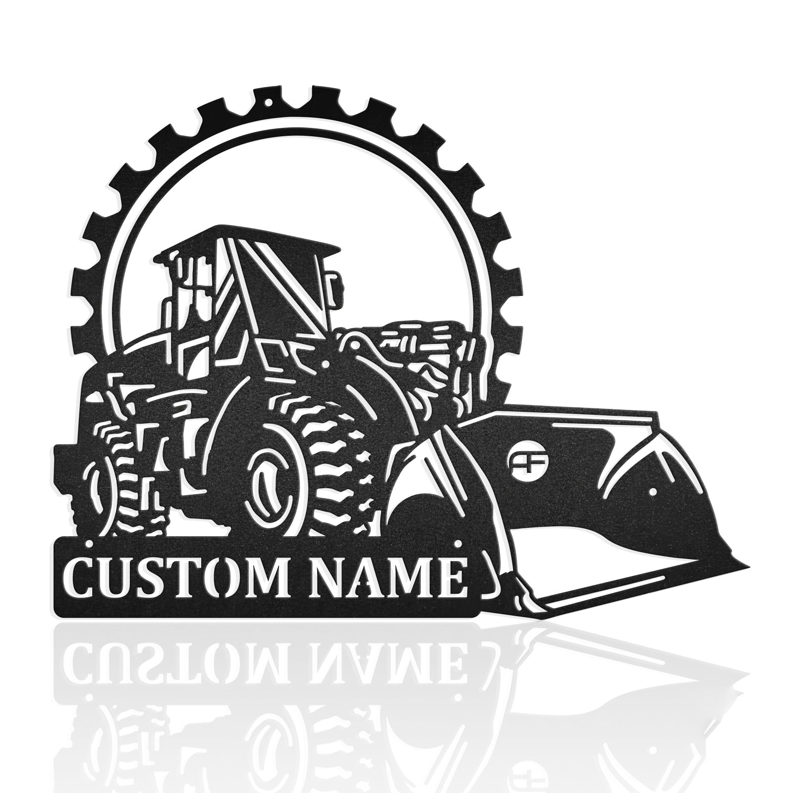 Bulldozer Construction Decor Metal Wall Art