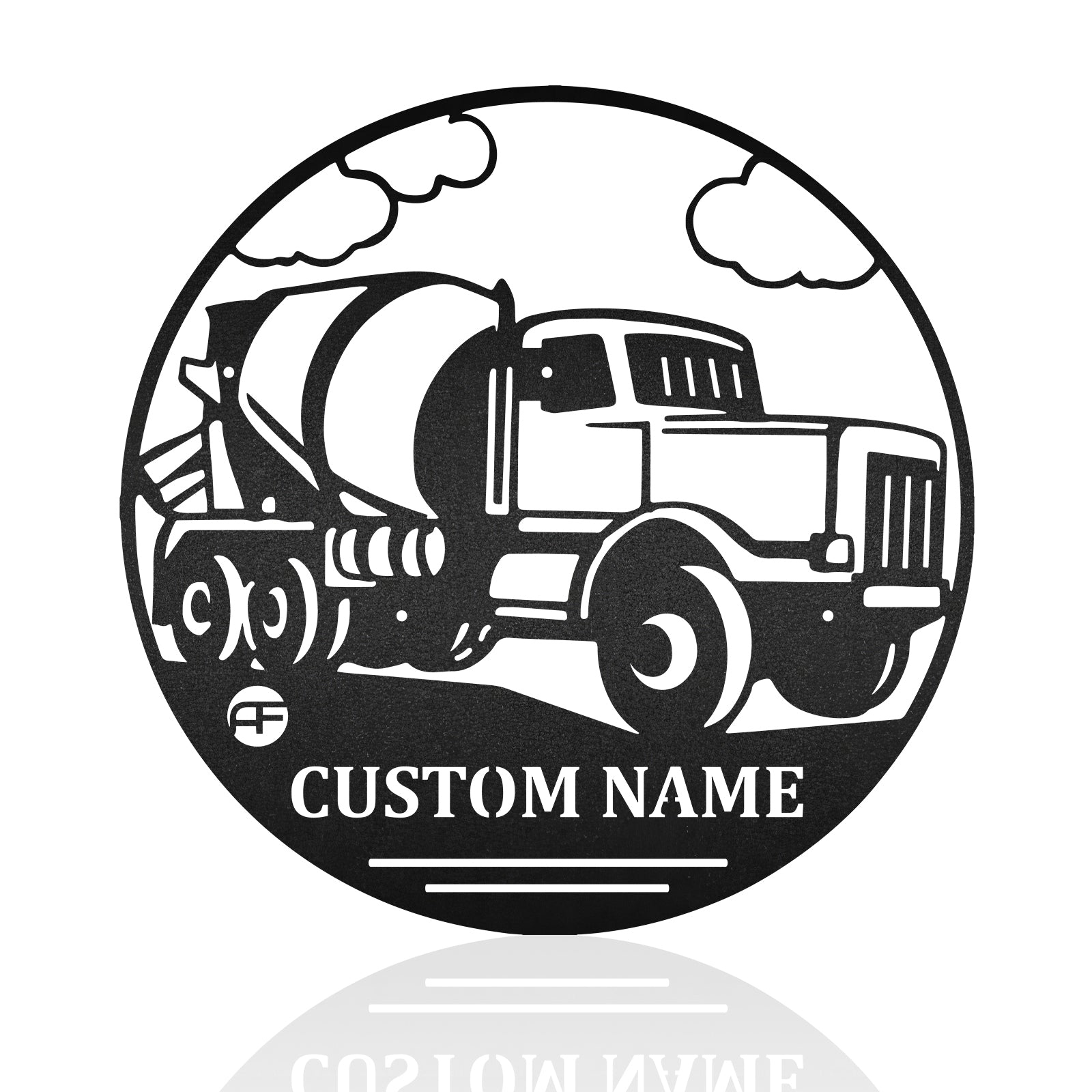 Concrete Truck, Big Rig Decor Metal Wall Art