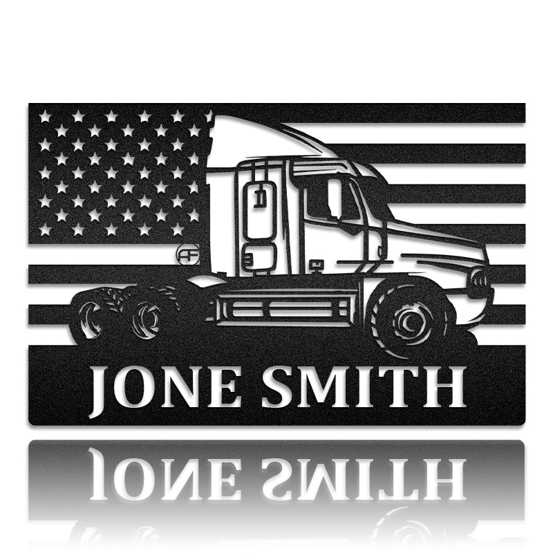 Heavy Equiqment Truck Metal Wall Art