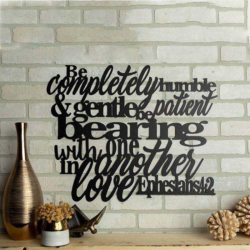 Be Completely Humble Wall Decor Sign Scripture Metal Wall Art