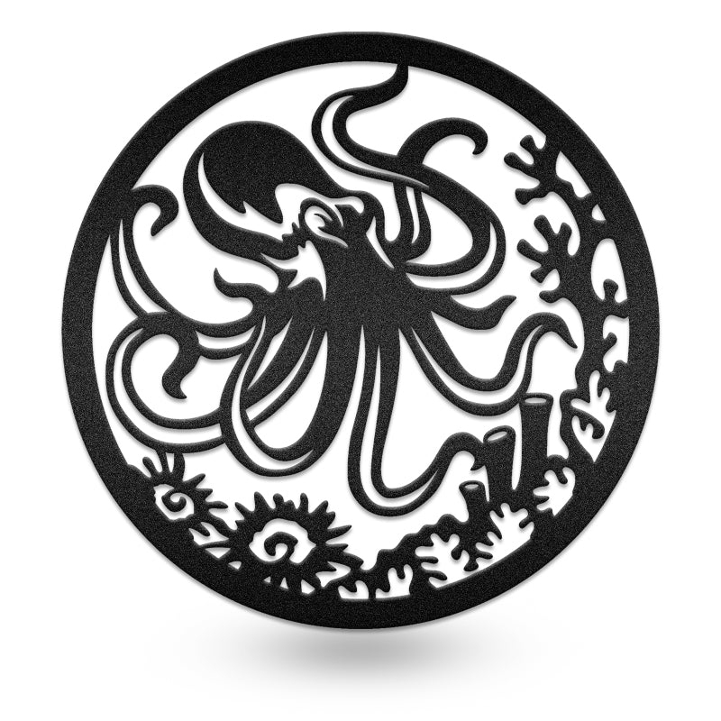 Octopus Decorative Sign Sea Ocean Metal Wall Art