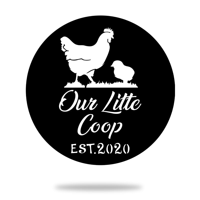 Our Little Coop Funny Farmhouse Metal Wall Art Decor
