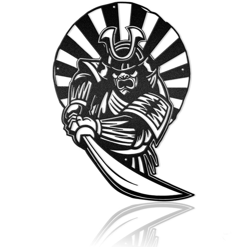 Japanese Warrior Metal Wall Art