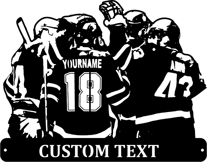 Hockey Squad Customize Metal Wall Art