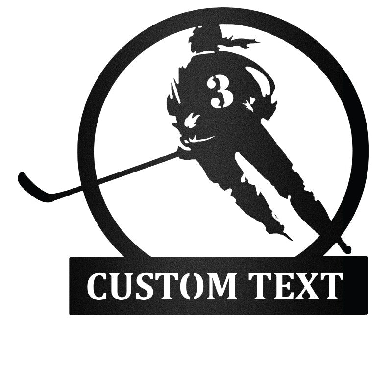 Hockey Girl Metal Wall Art