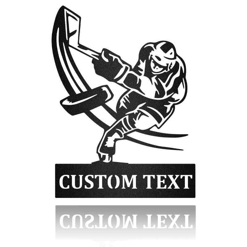 Customized Your Favourite Hockey Player'S Name Metal Wall Art