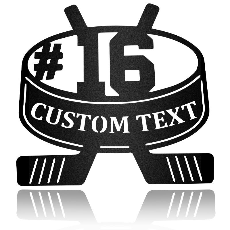 Hockey Puck Metal Sign Customized Metal Wall Art