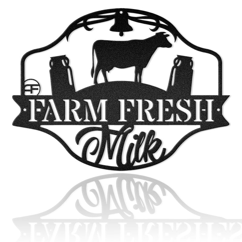 Farm Fresh Milk Metal Wall Art