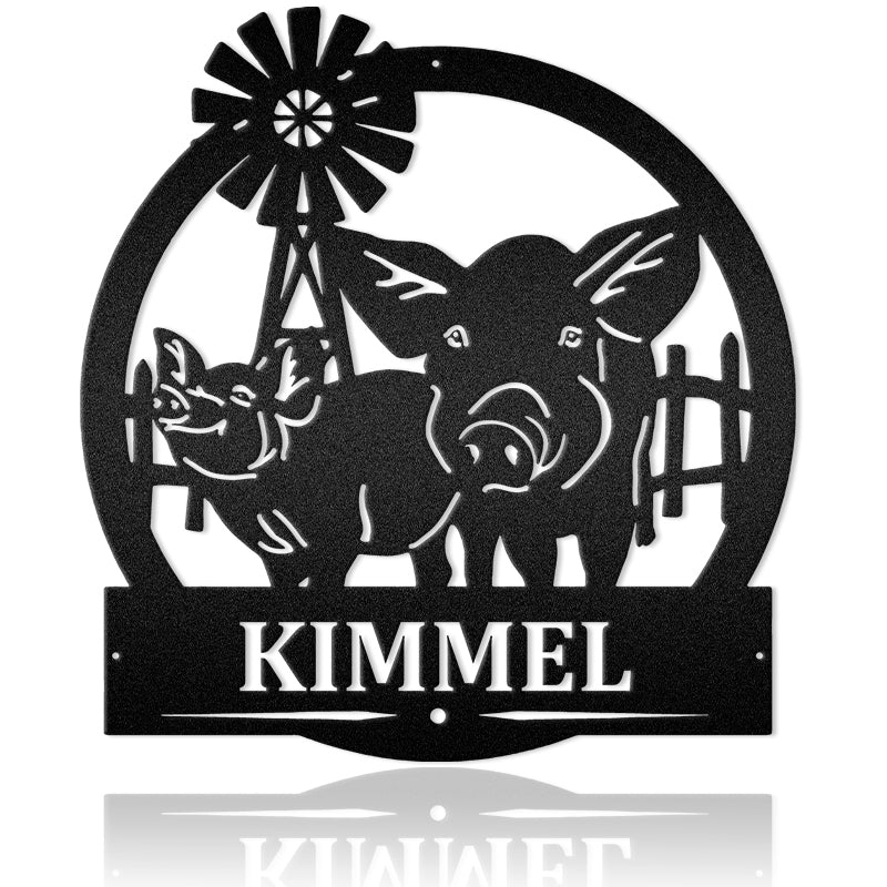 Pig Farm Customized Metal Sign Metal Wall Art