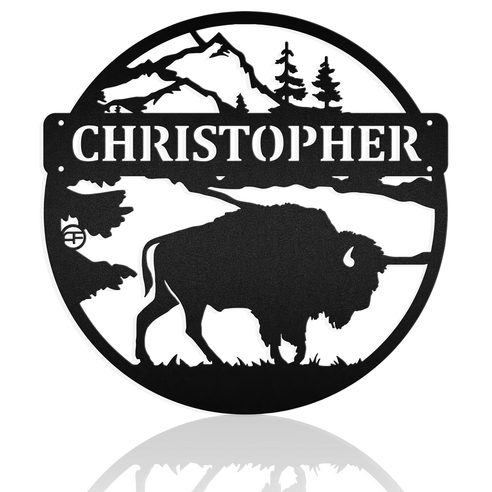 Bison Personalized Metal Wall Art