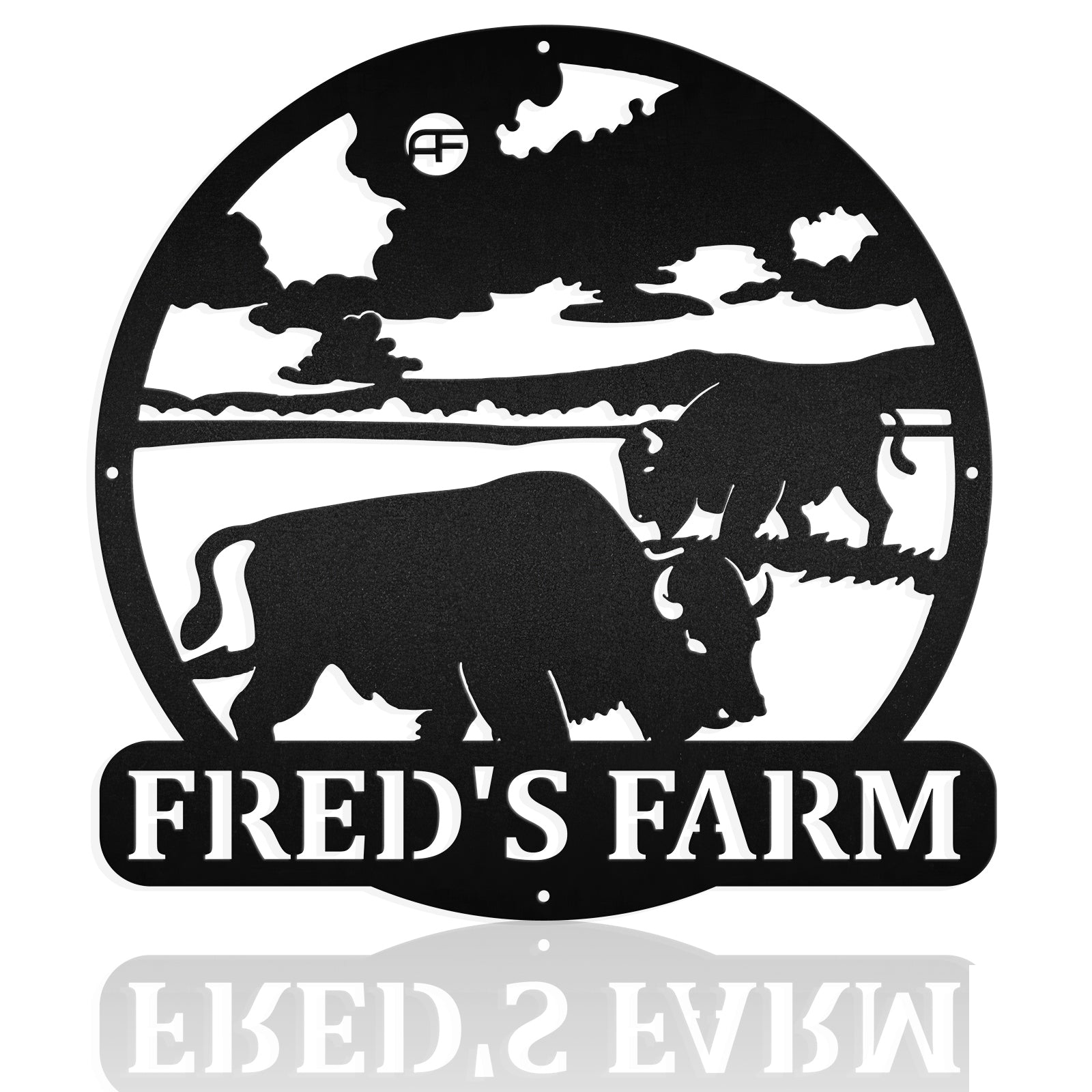 Bison Personalized Metal Wall Art