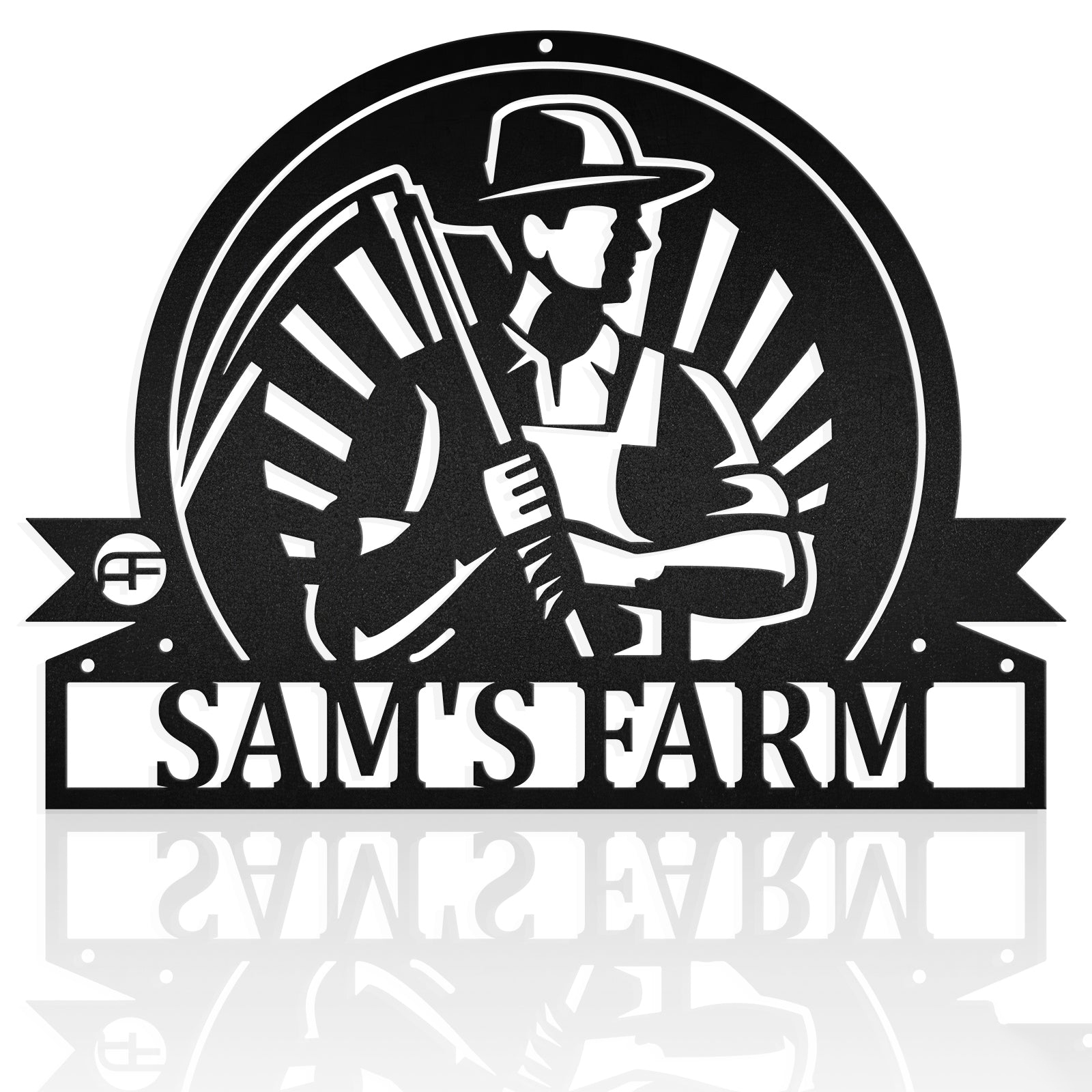 Farmer Portrait Personalized Metal Wall Art