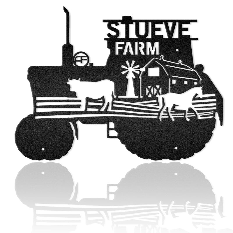 Tractor Personalized Metal Wall Art