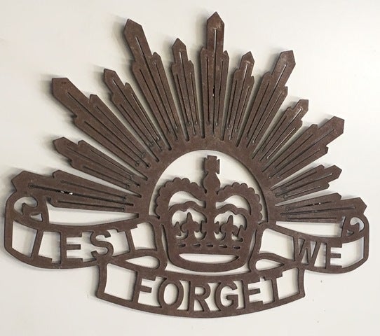 Rising Sun U2013 Lest We Forget Metal Sign