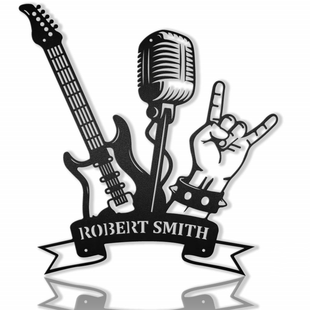 Rock & Roll Personalized Metal Wall Art