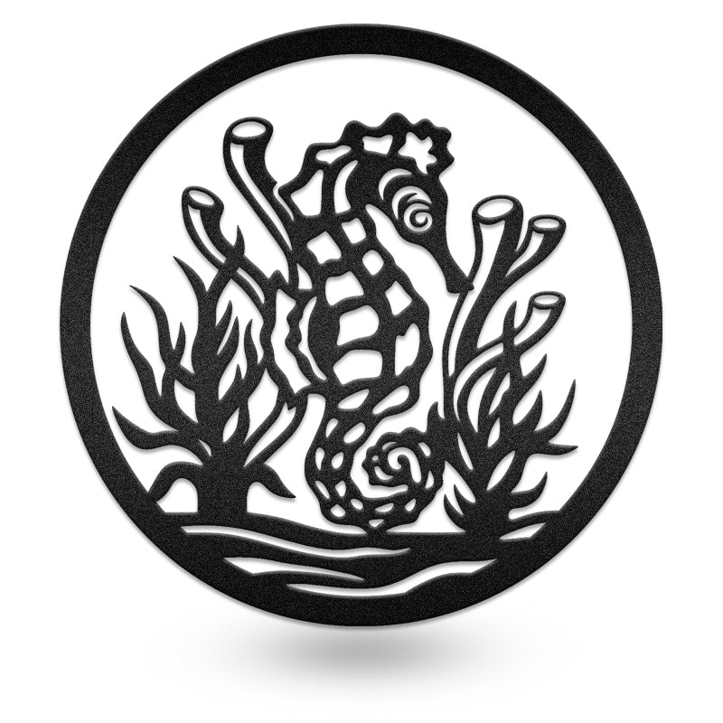 Seahorse Ocean And Sea Animal Decor Metal Sign