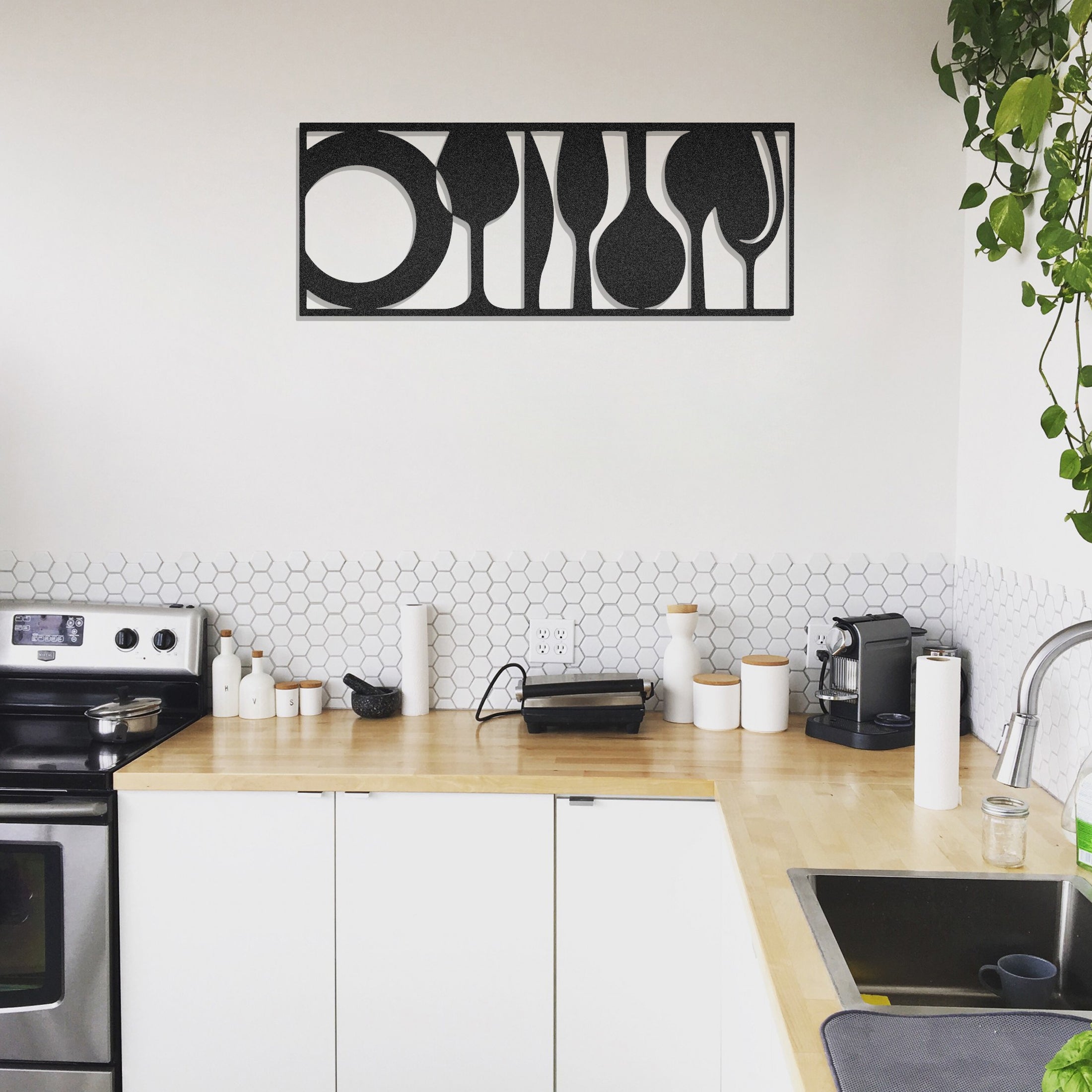 Silverware Customized Kitchen Metal Wall Art Decor