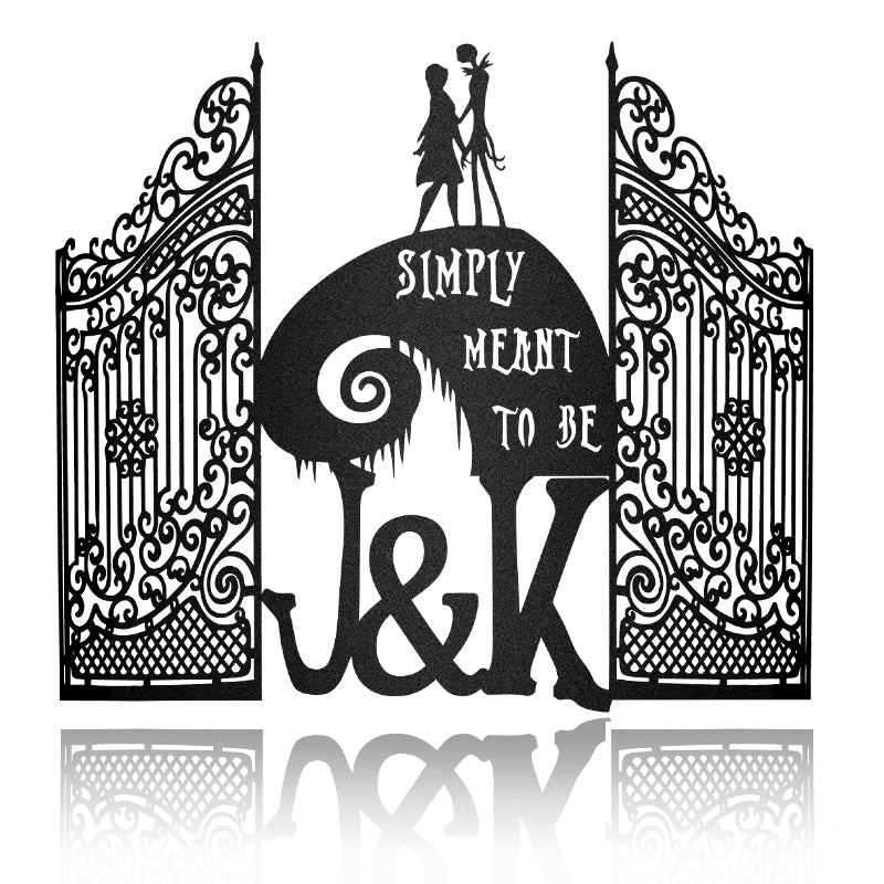 Simply Meant To Be Custom Couple Letter Metal Wall Art