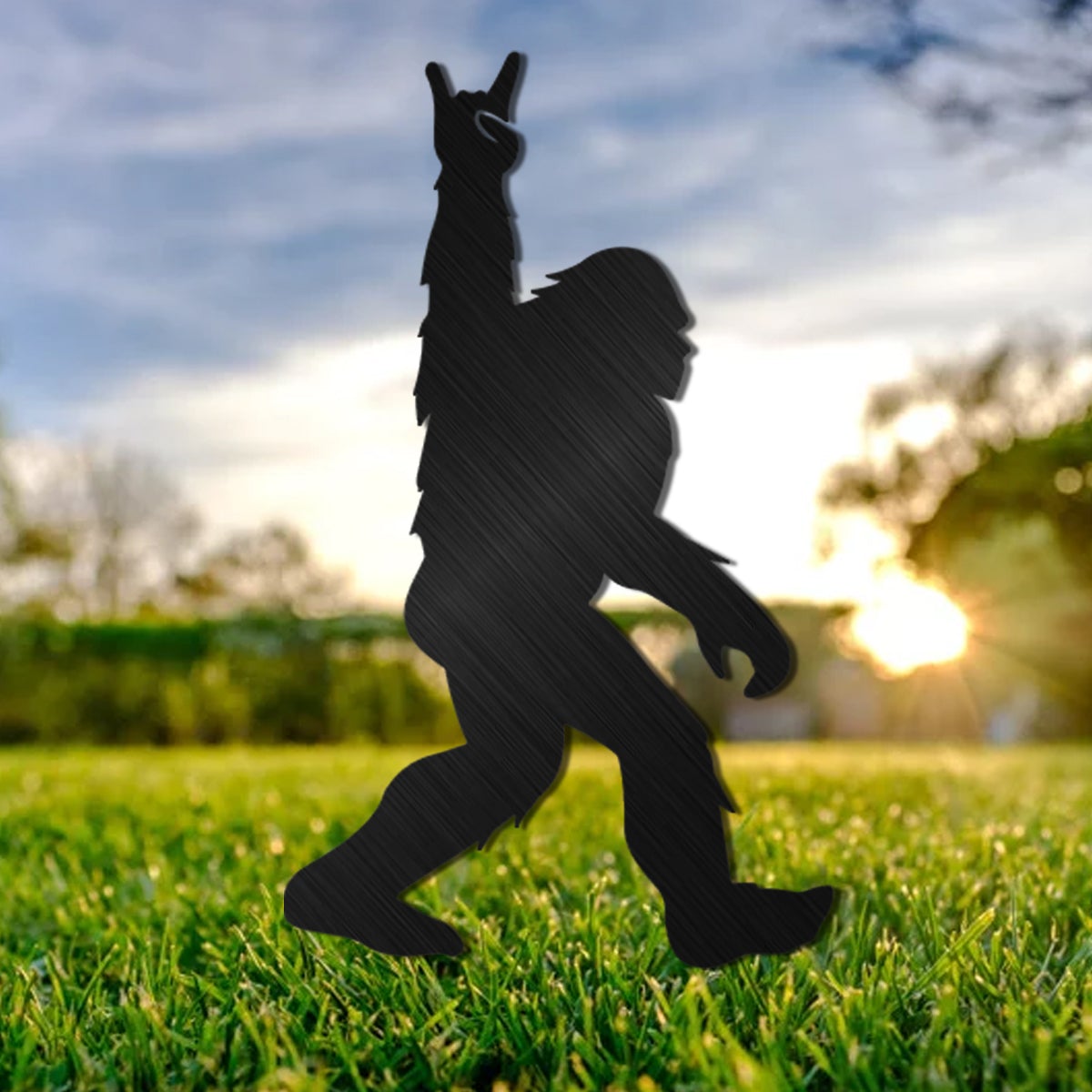 Spring Yard Bigfoot Metal Wall Art