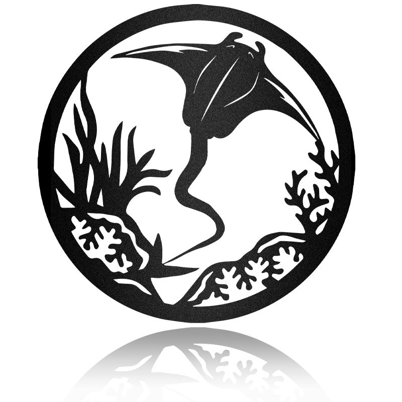Stingray 2 Decorative Sign Sea Ocean Metal Wall Art