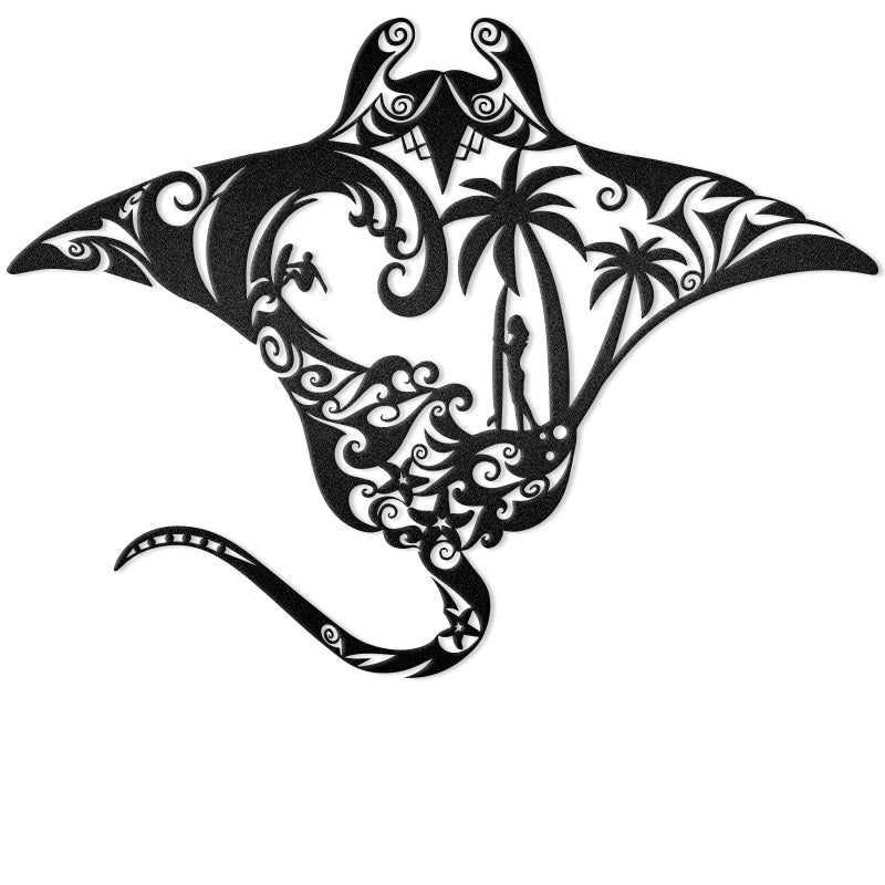 Stingray Decorative Sign Sea Ocean Metal Wall Art