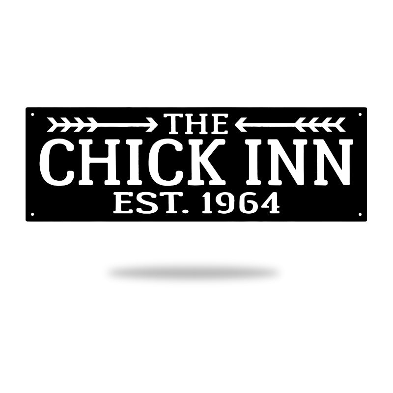 The Chick Inn Since Hen House Sign Custom Metal Wall Art Decor