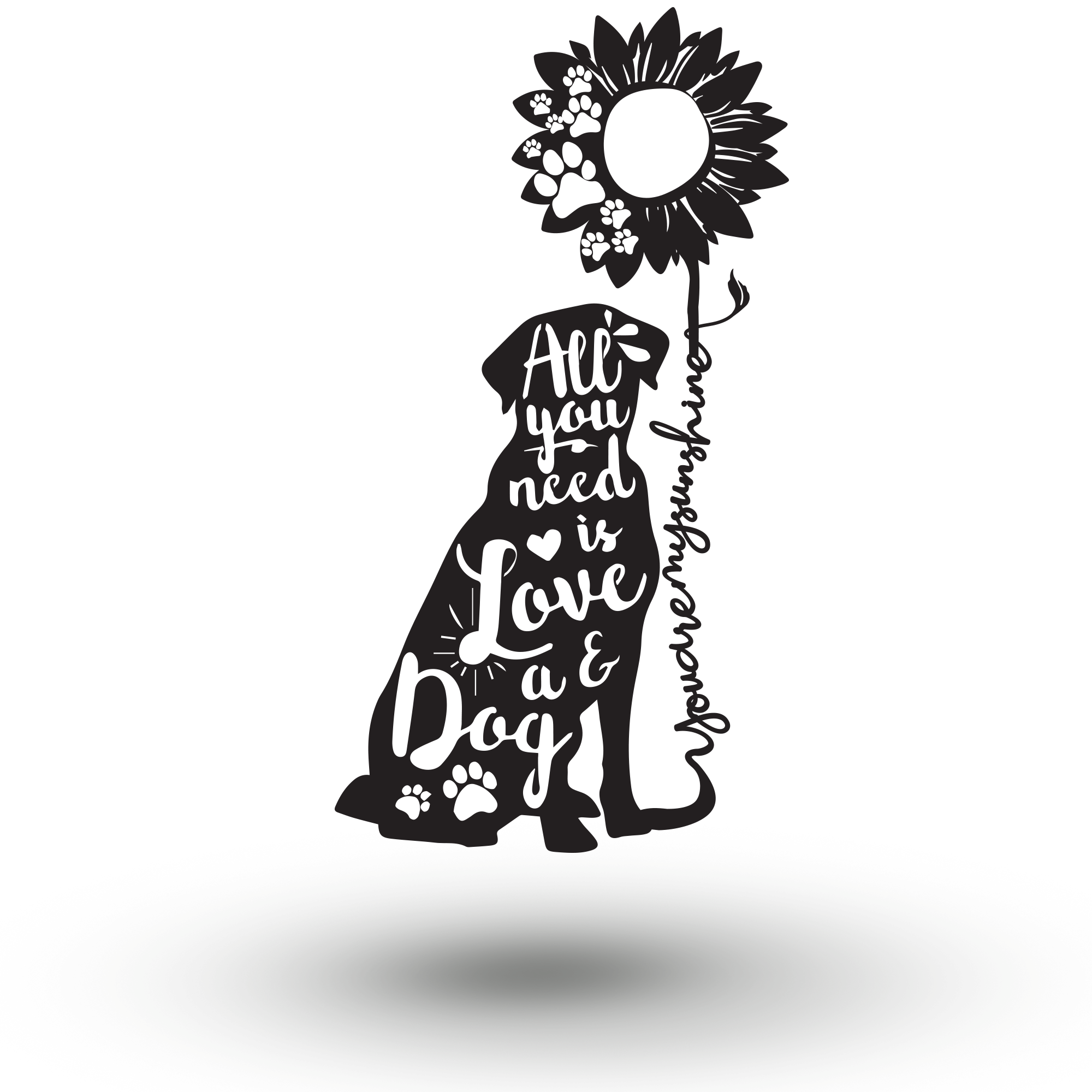 The Fluffy Butt Hut Dog House Sign Metal Wall Art