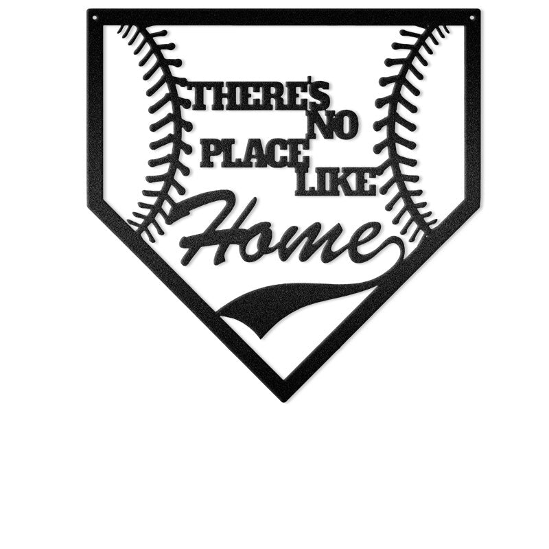 There'S No Place Like Home Baseball Metal Wall Art