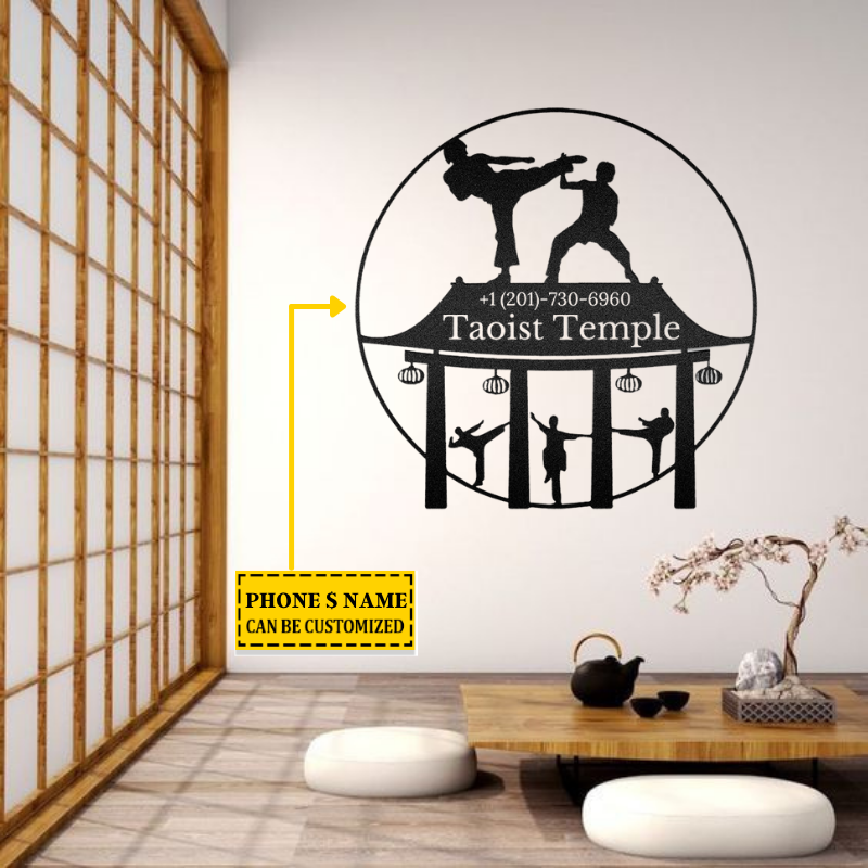 Taoist Temple And Karate - Karate Metal Wall Art