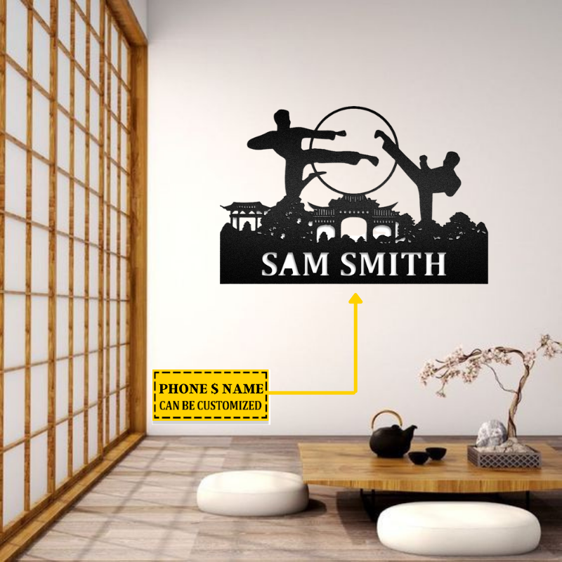 Karate Kick - Karate Metal Wall Art