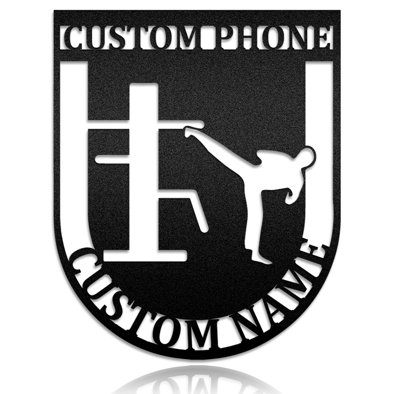 Wooden Dummy And Karate, Karate Metal Wall Art